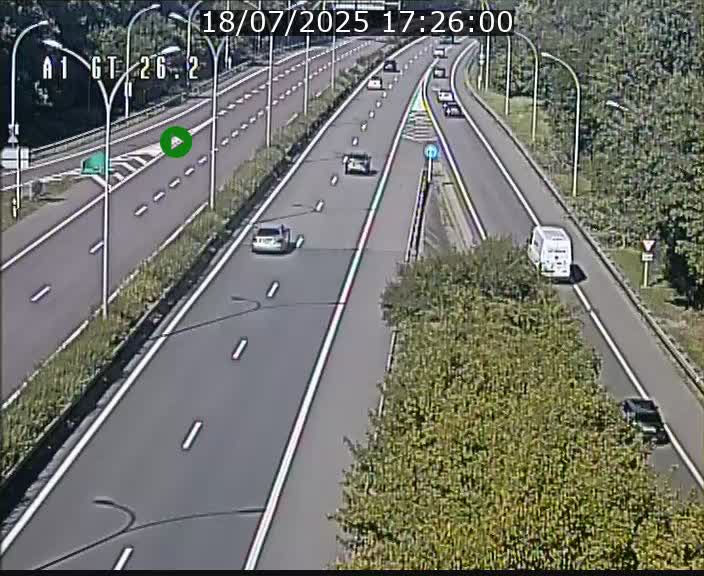 Traffic live webcam Luxembourg Grevenmacher - A1 direction Allemagne - BK 26.2