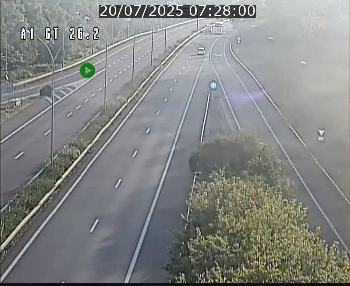 Traffic live webcam Luxembourg Grevenmacher - A1 direction Allemagne - BK 26.2