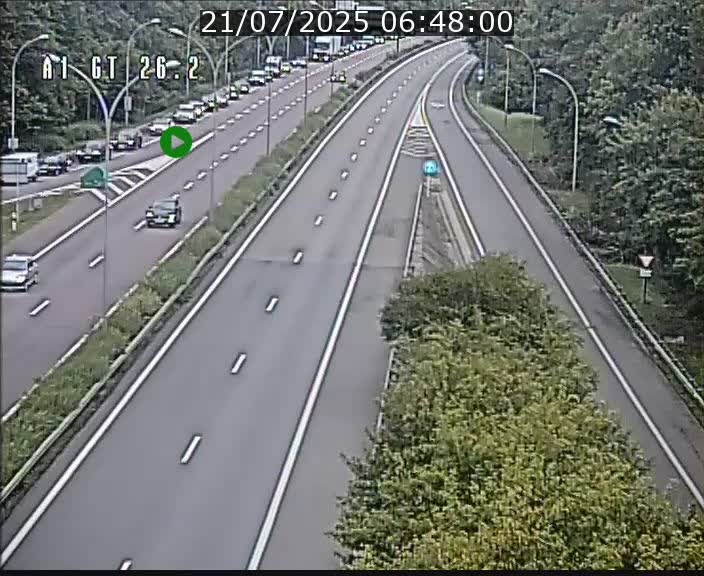 Traffic live webcam Luxembourg Grevenmacher - A1 direction Allemagne - BK 26.2