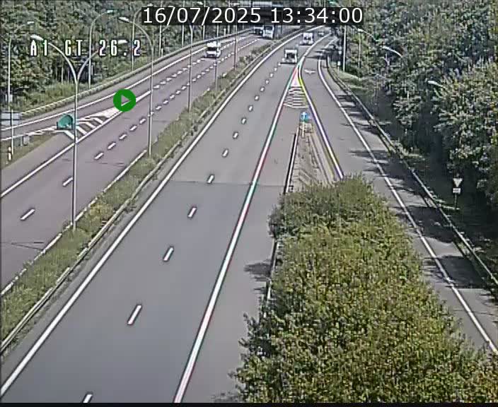 Traffic live webcam Luxembourg Grevenmacher - A1 direction Allemagne - BK 26.2