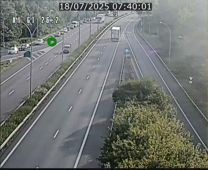 Traffic live webcam Luxembourg Grevenmacher - A1 direction Allemagne - BK 26.2