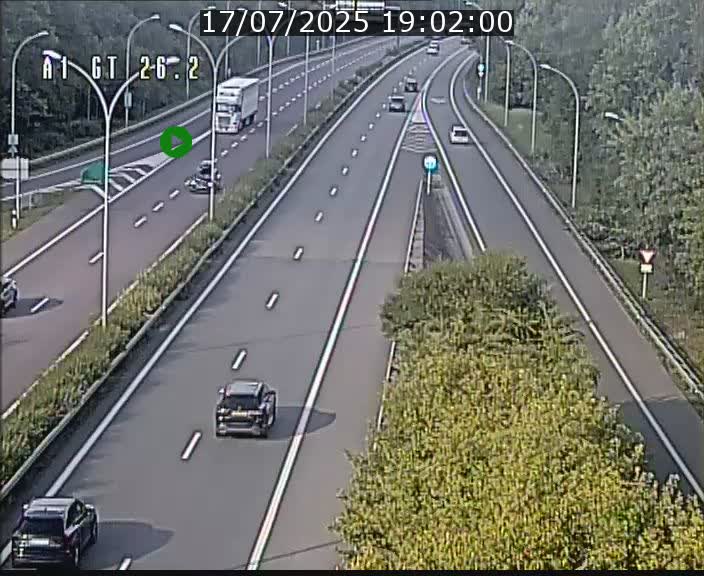 Traffic live webcam Luxembourg Grevenmacher - A1 direction Allemagne - BK 26.2