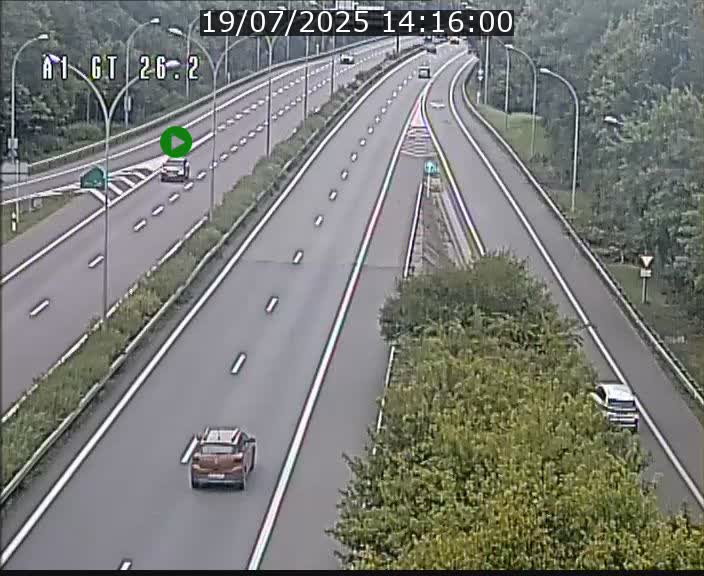 Traffic live webcam Luxembourg Grevenmacher - A1 direction Allemagne - BK 26.2