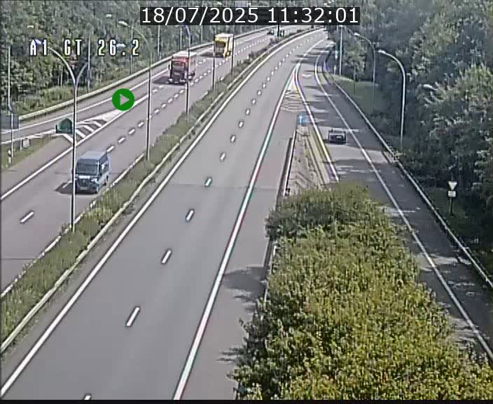 Traffic live webcam Luxembourg Grevenmacher - A1 direction Allemagne - BK 26.2