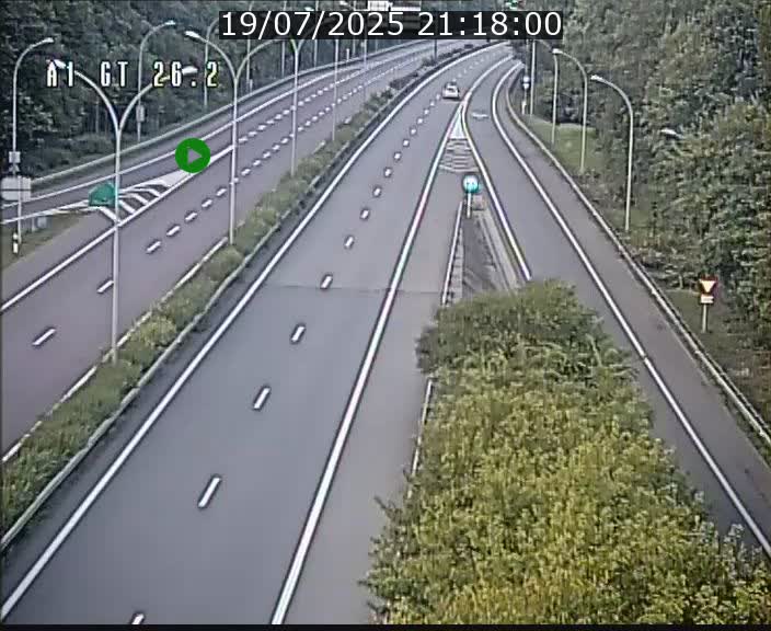 Traffic live webcam Luxembourg Grevenmacher - A1 direction Allemagne - BK 26.2