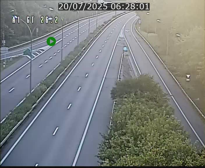 Traffic live webcam Luxembourg Grevenmacher - A1 direction Allemagne - BK 26.2