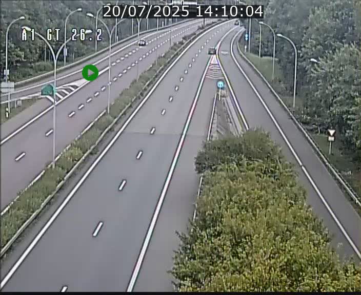 Traffic live webcam Luxembourg Grevenmacher - A1 direction Allemagne - BK 26.2