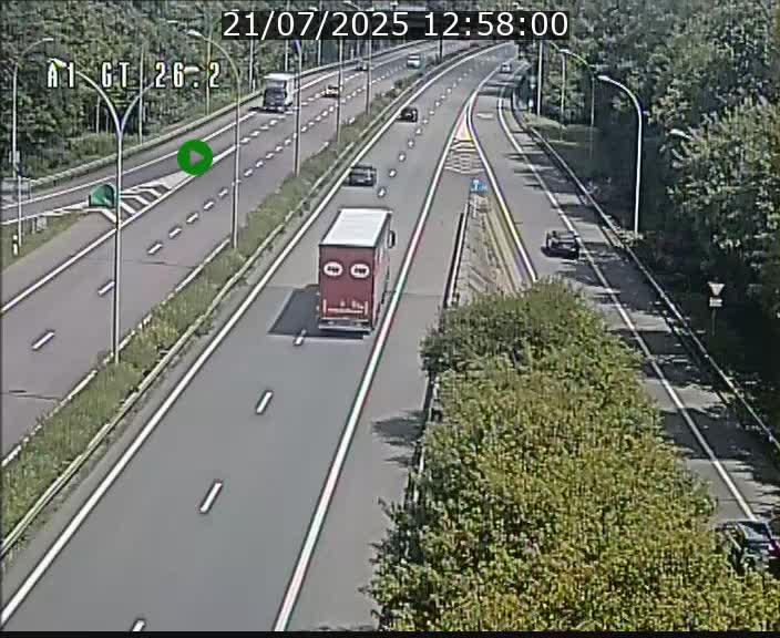 Traffic live webcam Luxembourg Grevenmacher - A1 direction Allemagne - BK 26.2