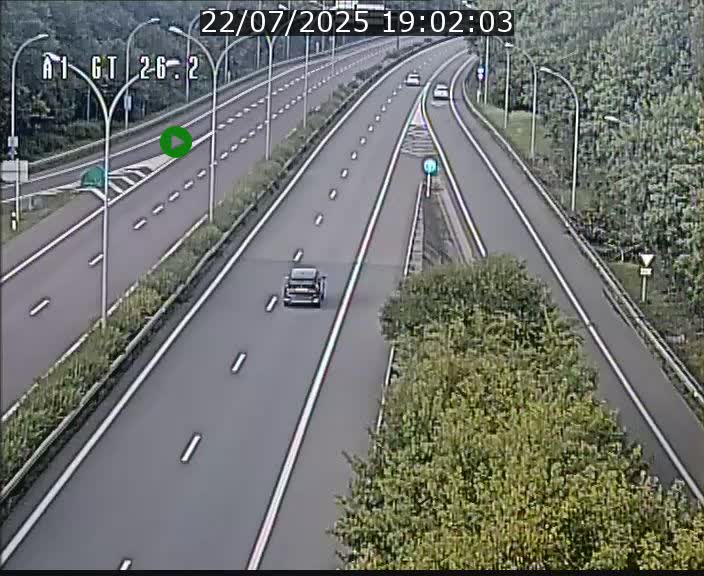 Traffic live webcam Luxembourg Grevenmacher - A1 direction Allemagne - BK 26.2