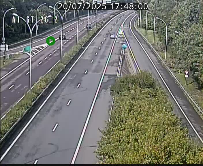 Traffic live webcam Luxembourg Grevenmacher - A1 direction Allemagne - BK 26.2