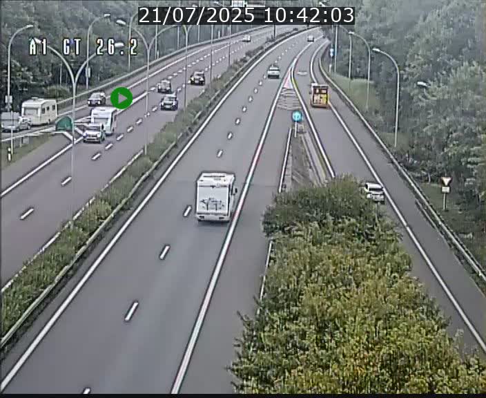 Traffic live webcam Luxembourg Grevenmacher - A1 direction Allemagne - BK 26.2