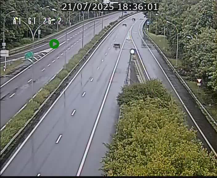 Traffic live webcam Luxembourg Grevenmacher - A1 direction Allemagne - BK 26.2