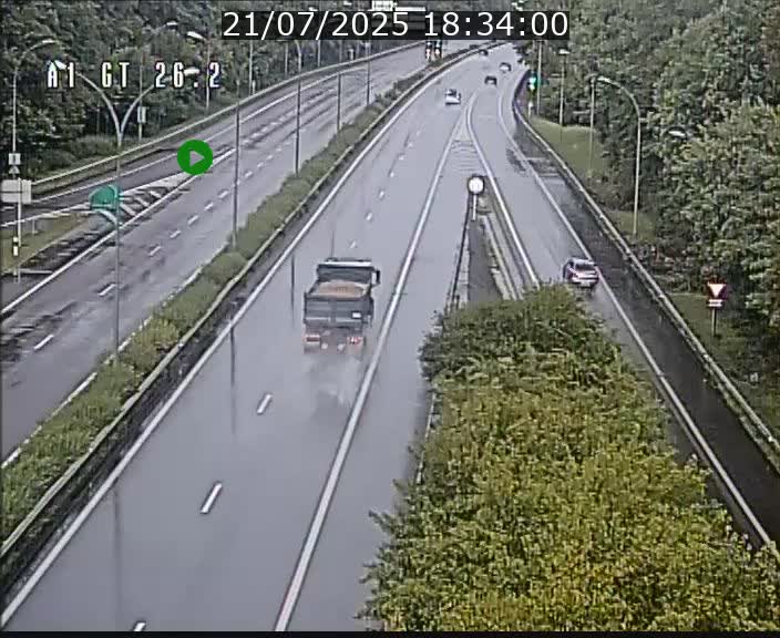 Traffic live webcam Luxembourg Grevenmacher - A1 direction Allemagne - BK 26.2