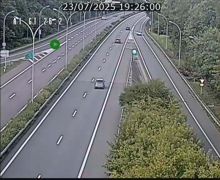 Traffic live webcam Luxembourg Grevenmacher - A1 direction Allemagne - BK 26.2
