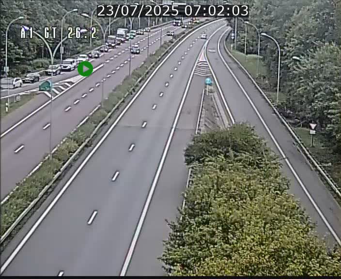 Traffic live webcam Luxembourg Grevenmacher - A1 direction Allemagne - BK 26.2