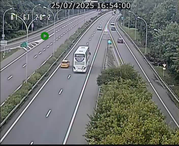 Traffic live webcam Luxembourg Grevenmacher - A1 direction Allemagne - BK 26.2
