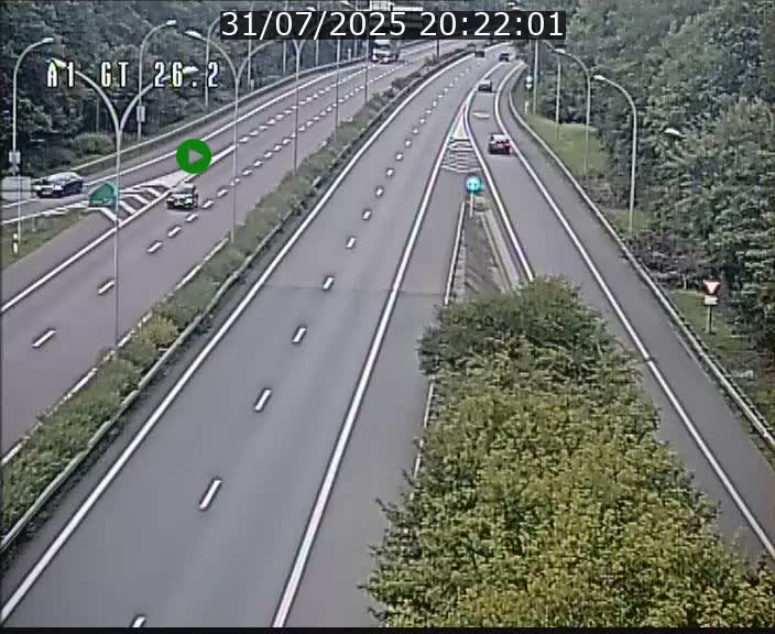 Traffic live webcam Luxembourg Grevenmacher - A1 direction Allemagne - BK 26.2