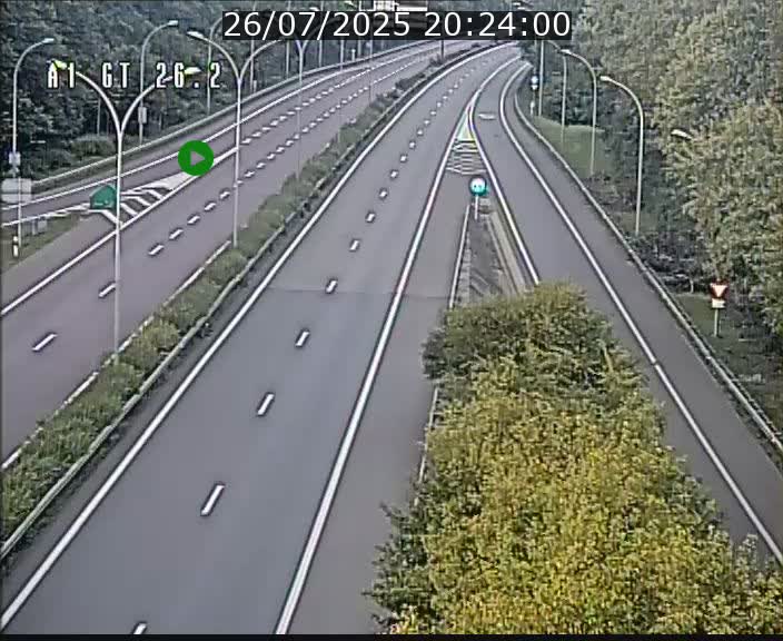 Traffic live webcam Luxembourg Grevenmacher - A1 direction Allemagne - BK 26.2