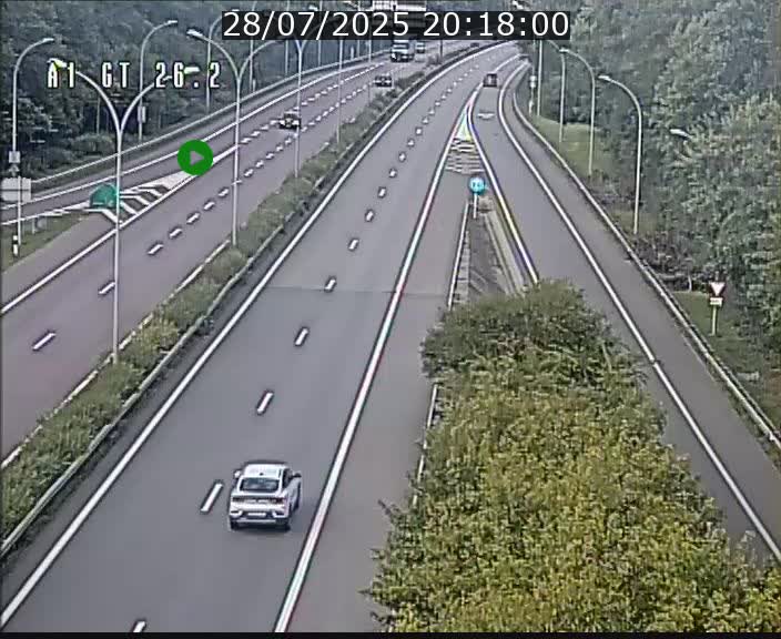 Traffic live webcam Luxembourg Grevenmacher - A1 direction Allemagne - BK 26.2