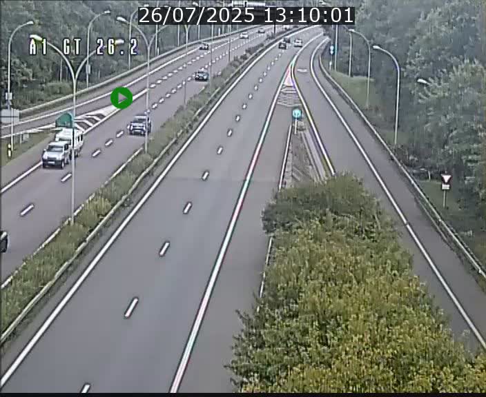 Traffic live webcam Luxembourg Grevenmacher - A1 direction Allemagne - BK 26.2