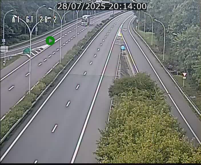 Traffic live webcam Luxembourg Grevenmacher - A1 direction Allemagne - BK 26.2