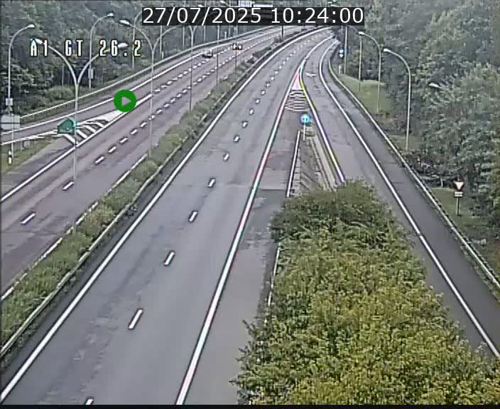 Traffic live webcam Luxembourg Grevenmacher - A1 direction Allemagne - BK 26.2