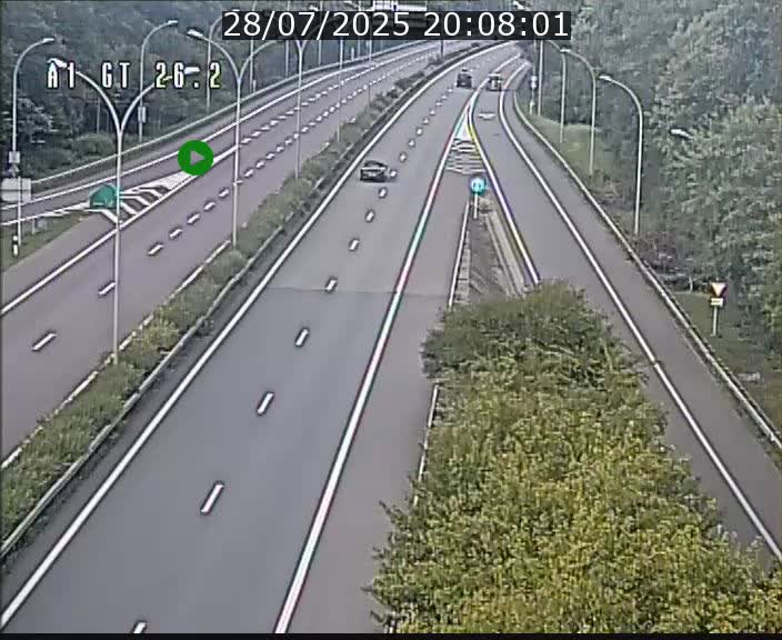 Traffic live webcam Luxembourg Grevenmacher - A1 direction Allemagne - BK 26.2