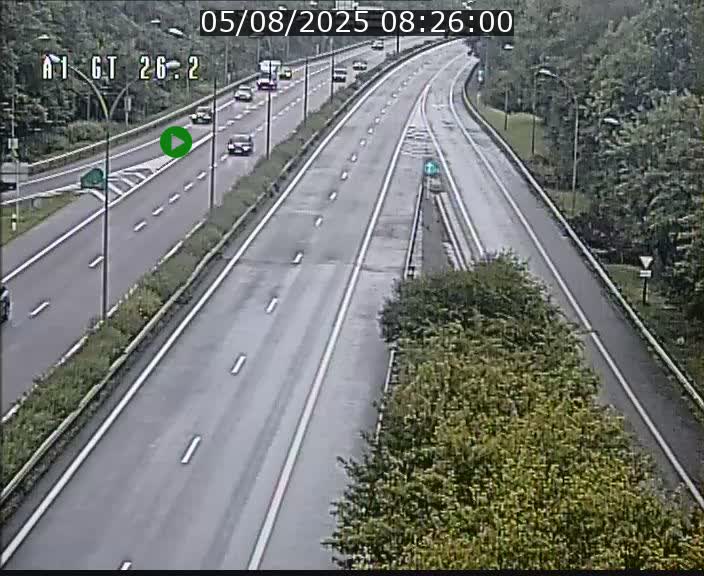 Traffic live webcam Luxembourg Grevenmacher - A1 direction Allemagne - BK 26.2