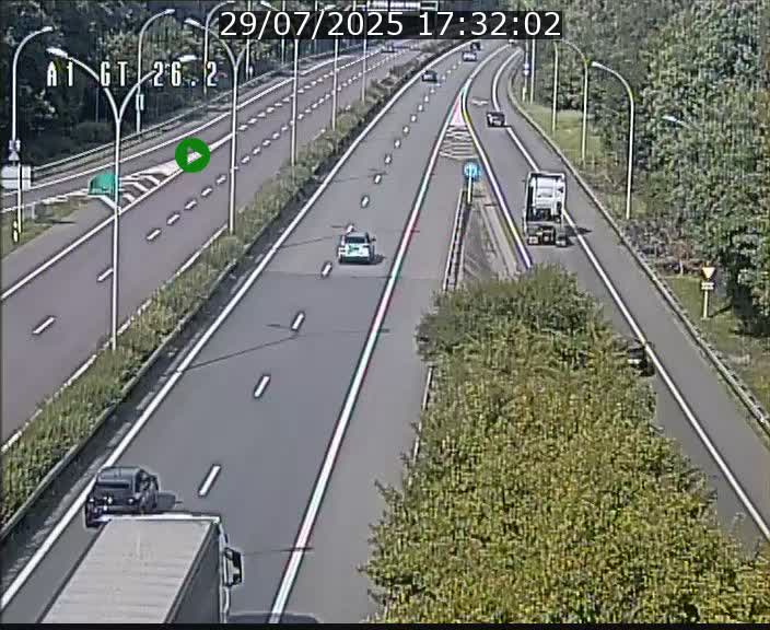 Traffic live webcam Luxembourg Grevenmacher - A1 direction Allemagne - BK 26.2