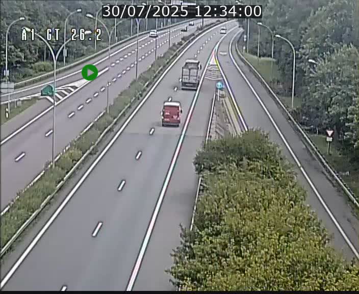Traffic live webcam Luxembourg Grevenmacher - A1 direction Allemagne - BK 26.2