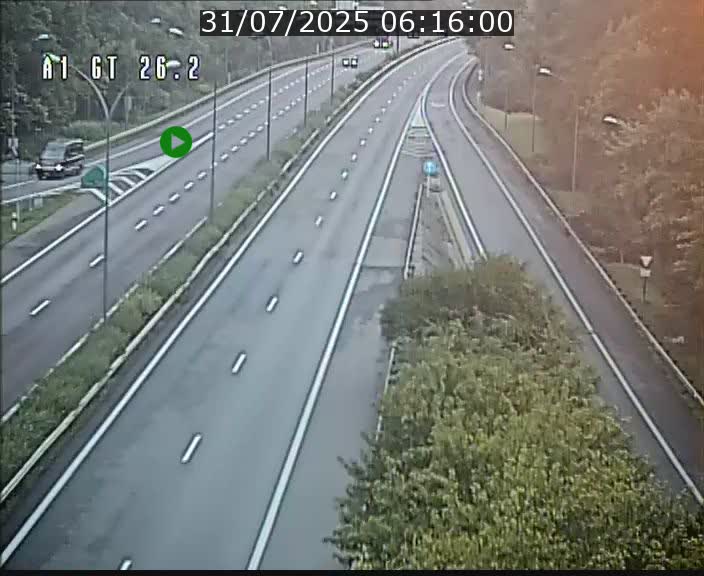 Traffic live webcam Luxembourg Grevenmacher - A1 direction Allemagne - BK 26.2