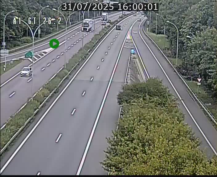 Traffic live webcam Luxembourg Grevenmacher - A1 direction Allemagne - BK 26.2