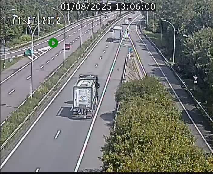 Traffic live webcam Luxembourg Grevenmacher - A1 direction Allemagne - BK 26.2