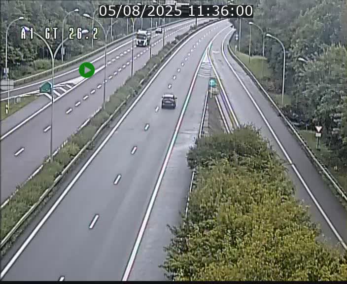 Traffic live webcam Luxembourg Grevenmacher - A1 direction Allemagne - BK 26.2