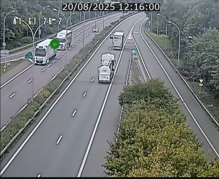Traffic live webcam Luxembourg Grevenmacher - A1 direction Allemagne - BK 26.2