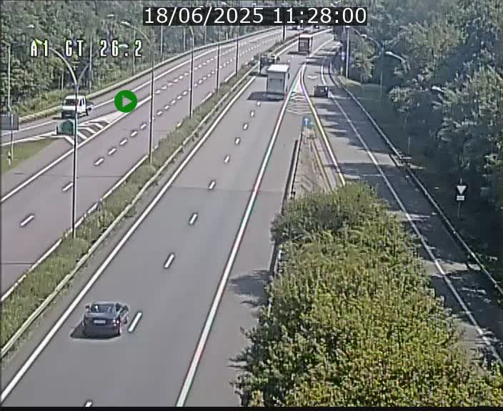 Traffic live webcam Luxembourg Grevenmacher - A1 direction Allemagne - BK 26.2