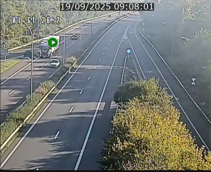 Traffic live webcam Luxembourg Grevenmacher - A1 direction Allemagne - BK 26.2