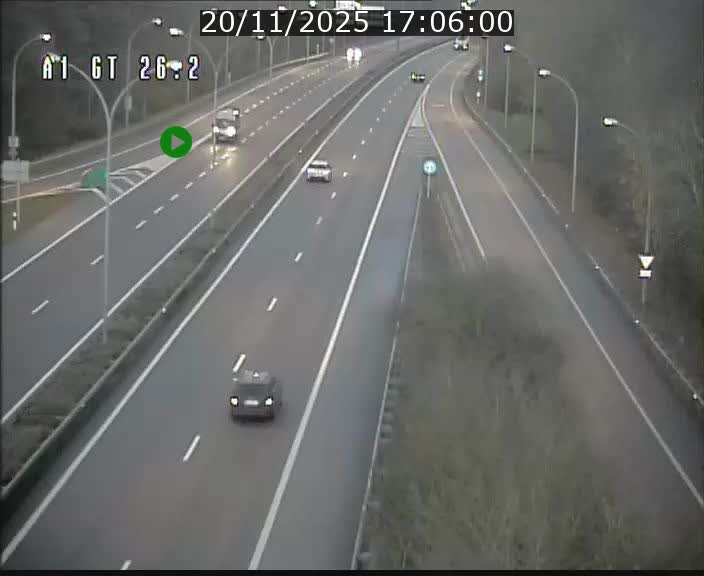 Traffic live webcam Luxembourg Grevenmacher - A1 direction Allemagne - BK 26.2