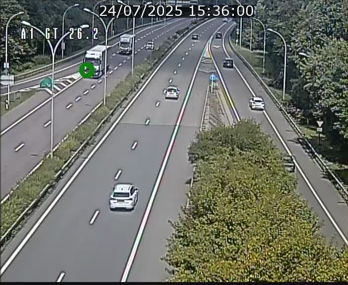 Traffic live webcam Luxembourg Grevenmacher - A1 direction Allemagne - BK 26.2