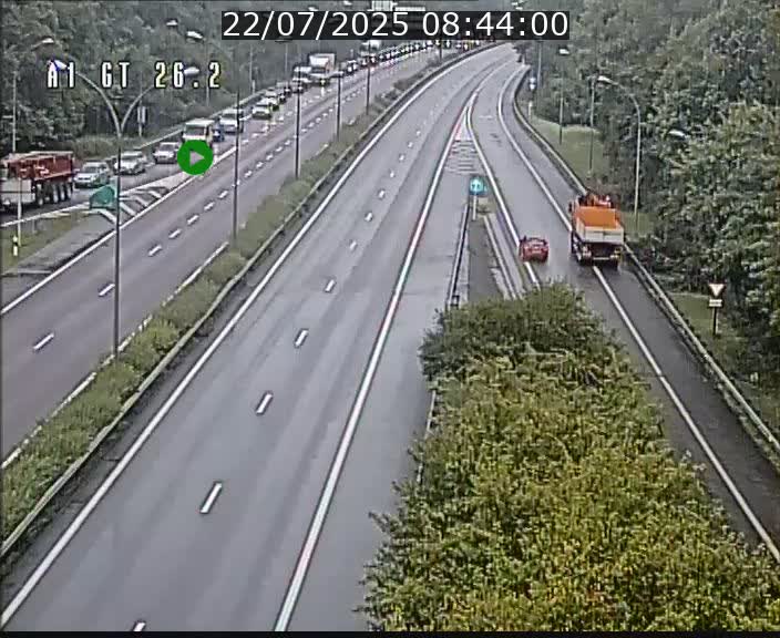 Traffic live webcam Luxembourg Grevenmacher - A1 direction Allemagne - BK 26.2