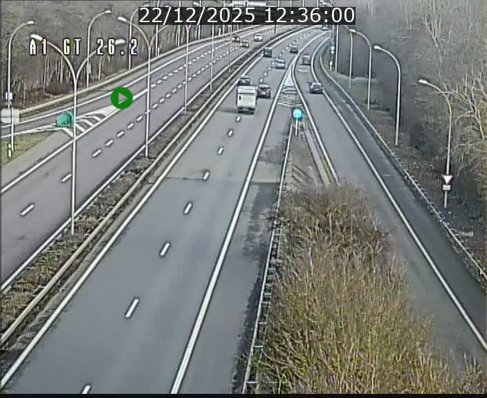 Traffic live webcam Luxembourg Grevenmacher - A1 direction Allemagne - BK 26.2