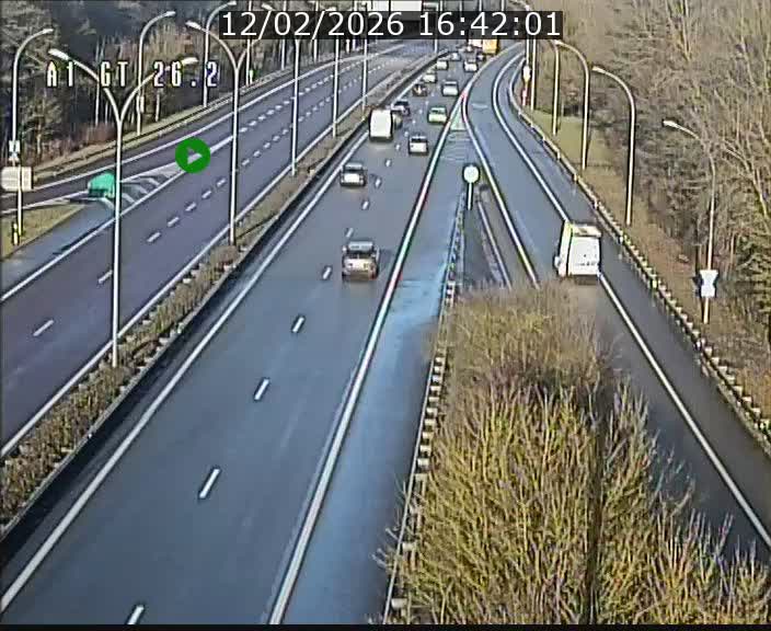 Traffic live webcam Luxembourg Grevenmacher - A1 direction Allemagne - BK 26.2