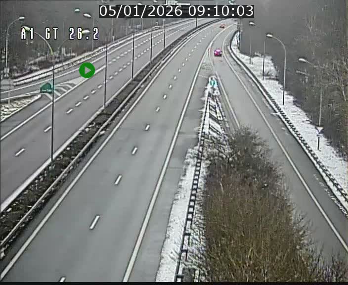 Traffic live webcam Luxembourg Grevenmacher - A1 direction Allemagne - BK 26.2