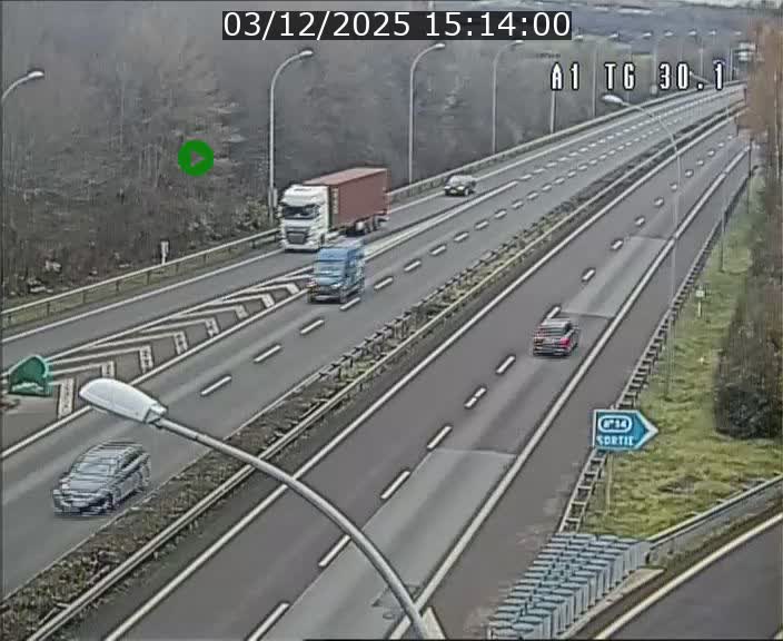 <h2>Traffic live webcam Luxembourg Grevenmacher - A1 direction Luxembourg - BK 30.1</h2>