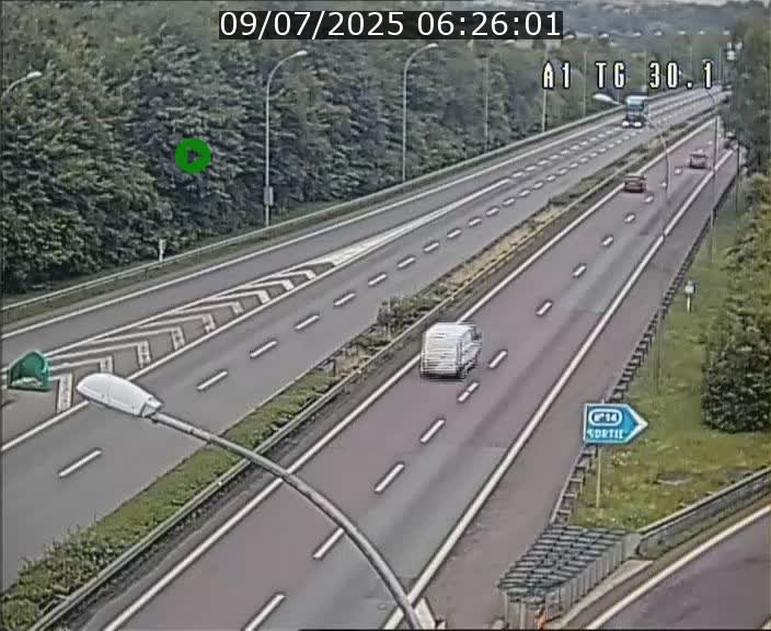 Traffic live webcam Luxembourg Grevenmacher - A1 direction Luxembourg - BK 30.1