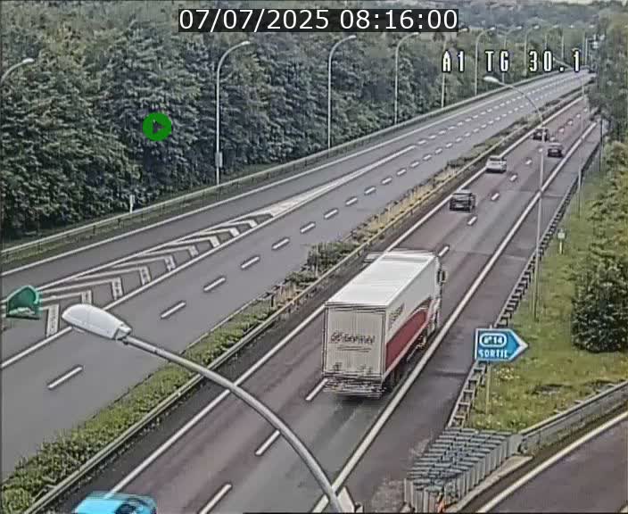 Traffic live webcam Luxembourg Grevenmacher - A1 direction Luxembourg - BK 30.1