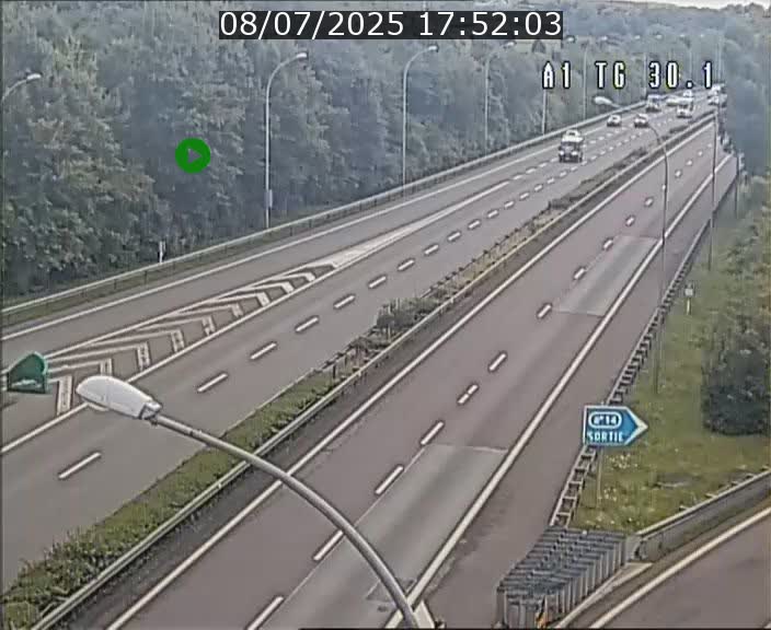 Traffic live webcam Luxembourg Grevenmacher - A1 direction Luxembourg - BK 30.1
