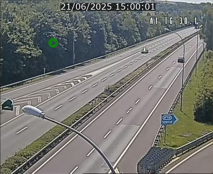 Traffic live webcam Luxembourg Grevenmacher - A1 direction Luxembourg - BK 30.1