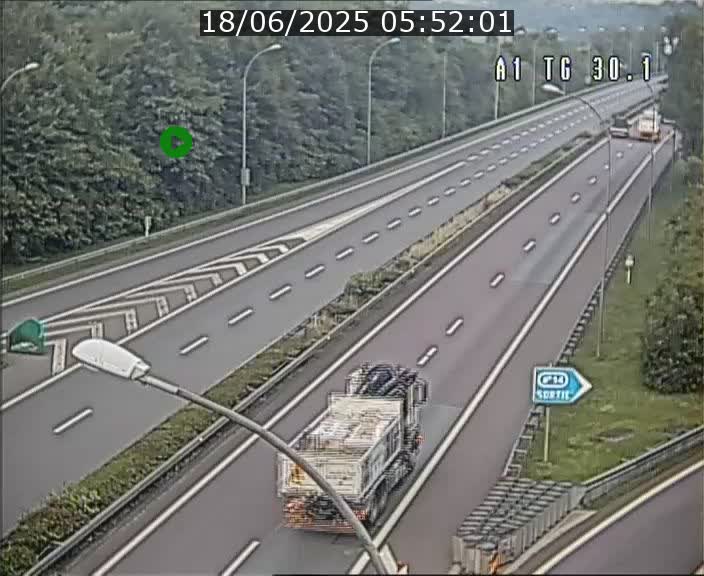 Traffic live webcam Luxembourg Grevenmacher - A1 direction Luxembourg - BK 30.1