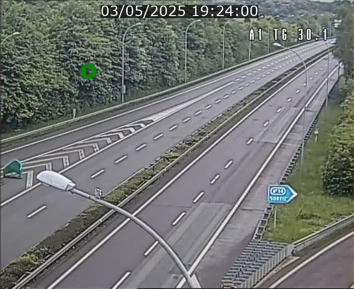 Traffic live webcam Luxembourg Grevenmacher - A1 direction Luxembourg - BK 30.1